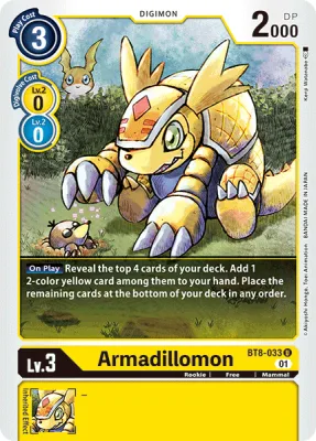 Armadillomon, Digimon card BT8-033