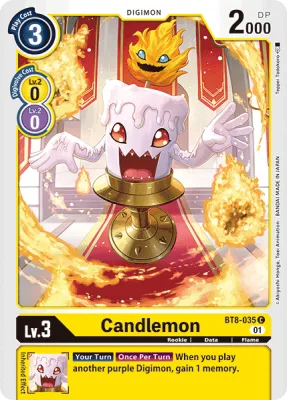 Candlemon, Digimon card BT8-035