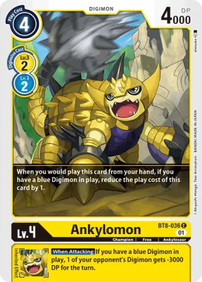 Ankylomon, Digimon card BT8-036