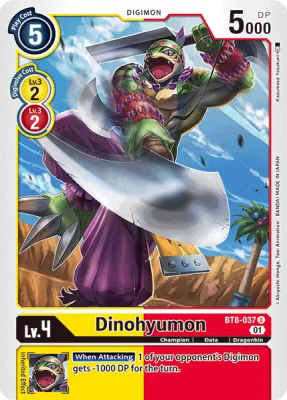 Dinohyumon, Digimon card BT8-037