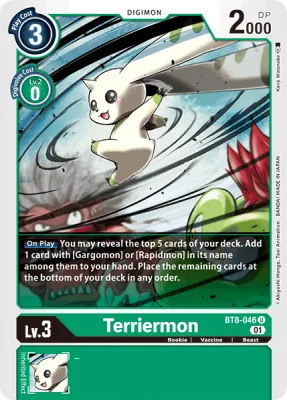 Terriermon, Digimon card BT8-046