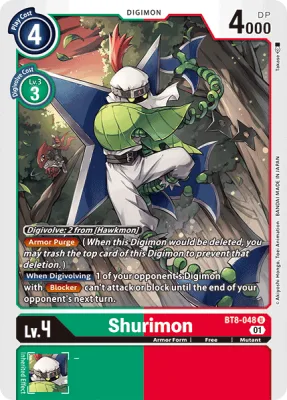 Shurimon, Digimon card BT8-048