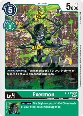 Exermon, Digimon card BT8-050
