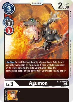Agumon, Digimon card BT8-058