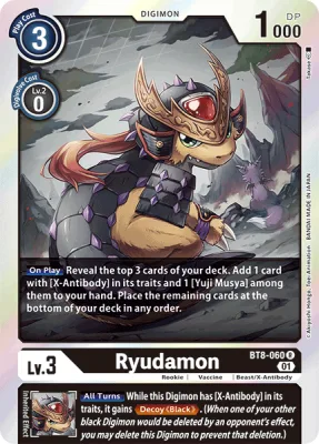 Ryudamon, Digimon card BT8-060