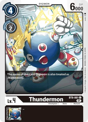 Thundermon, Digimon card BT8-061