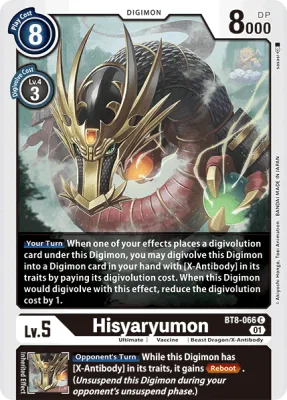 Hisyaryumon, Digimon card BT8-066