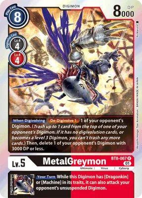 MetalGreymon, Digimon card BT8-067