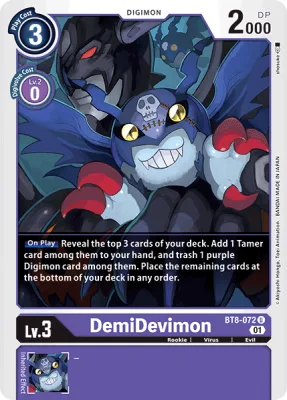 DemiDevimon, Digimon card BT8-072