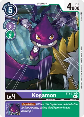 Kogamon, Digimon card BT8-075