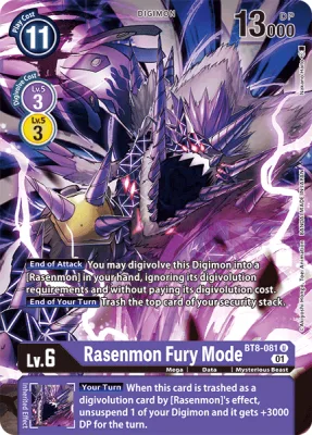 Rasenmon Fury Mode, Digimon card BT8-081