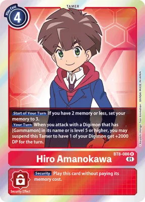 Hiro Amanokawa, Digimon card BT8-086