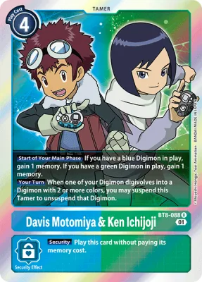 Davis Motomiya & Ken Ichijoji, Digimon card BT8-088