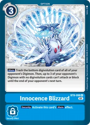 Innocence Blizzard, Digimon card BT8-098