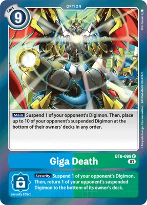 Giga Death, Digimon card BT8-099