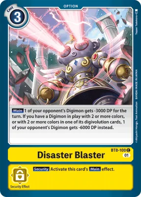 Disaster Blaster, Digimon card BT8-100