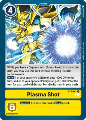 Plasma Shot, Digimon card BT8-101