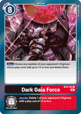 Dark Gaia Force, Digimon card BT8-105