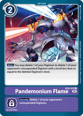 Pandemonium Flame, Digimon card BT8-107