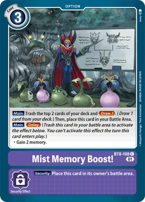 Mist Memory Boost!, Digimon card BT8-108