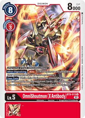 OmniShoutmon (X Antibody), Digimon card BT9-013