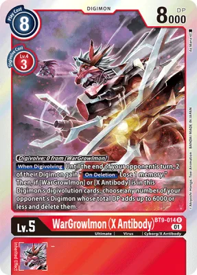 WarGrowlmon (X Antibody), Digimon card BT9-014