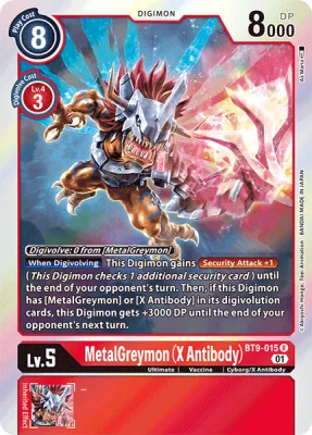 MetalGreymon (X Antibody), Digimon card BT9-015