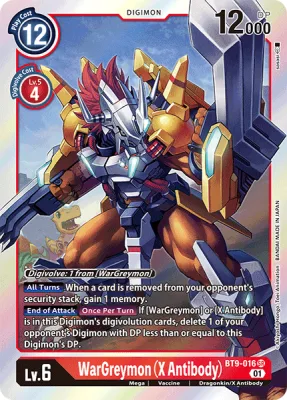 WarGreymon (X Antibody), Digimon card BT9-016