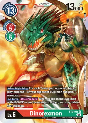 Dinorexmon, Digimon card BT9-018