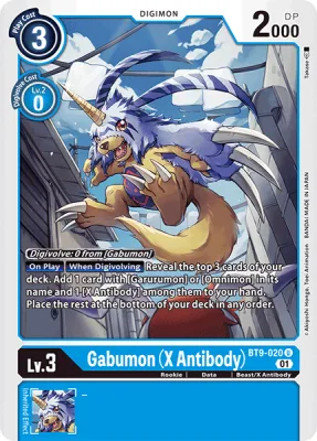 Gabumon (X Antibody), Digimon card BT9-020