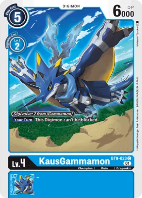 KausGammamon, Digimon card BT9-023