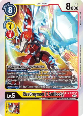 RizeGreymon (X Antibody), Digimon card BT9-041
