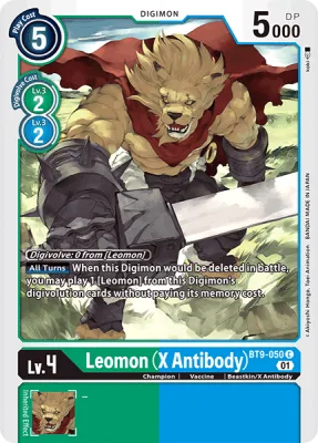 Leomon (X Antibody), Digimon card BT9-050
