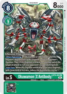 Okuwamon (X Antibody), Digimon card BT9-052