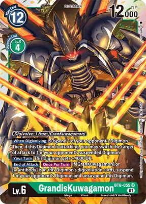 GrandisKuwagamon, Digimon card BT9-055