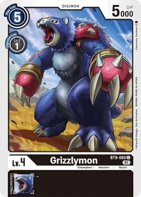 Grizzlymon, Digimon card BT9-060