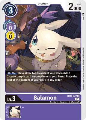 Salamon, Digimon card BT9-072