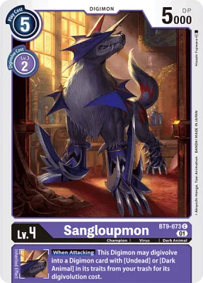 Sangloupmon, Digimon card BT9-073