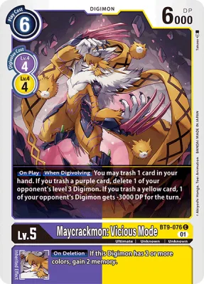 Maycrackmon: Vicious Mode, Digimon card BT9-076