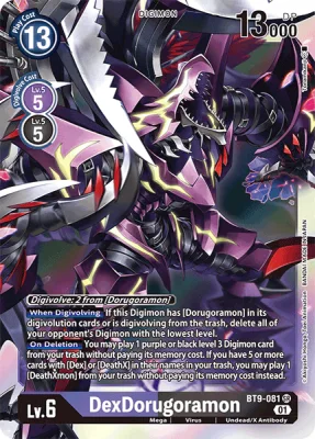 DexDorugoramon, Digimon card BT9-081