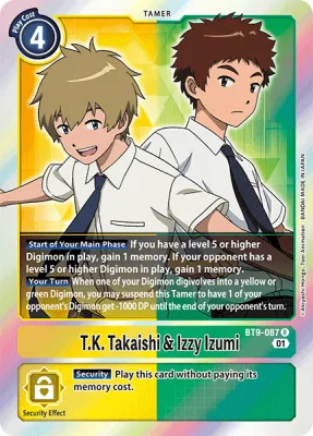 T.K. Takaishi & Izzy Izumi, Digimon card BT9-087