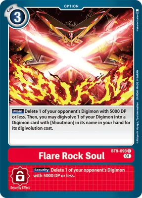 Flare Rock Soul, Digimon card BT9-093