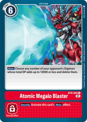 Atomic Megalo Blaster, Digimon card BT9-094