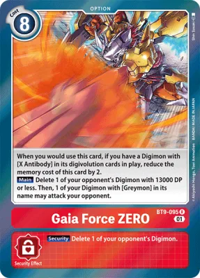 Gaia Force ZERO, Digimon card BT9-095