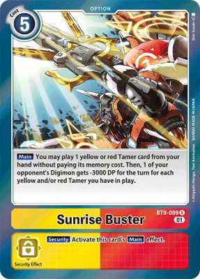 Sunrise Buster, Digimon card BT9-099