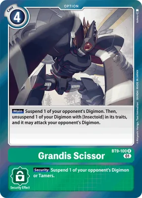 Grandis Scissor, Digimon card BT9-100