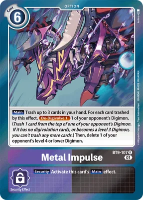 Metal Impulse, Digimon card BT9-107