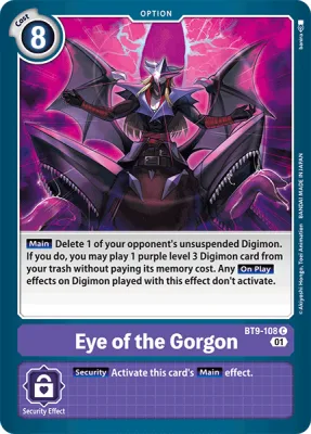 Eye of the Gorgon, Digimon card BT9-108