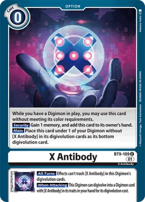 X Antibody, Digimon card BT9-109