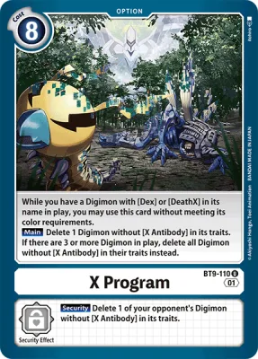 X Program, Digimon card BT9-110